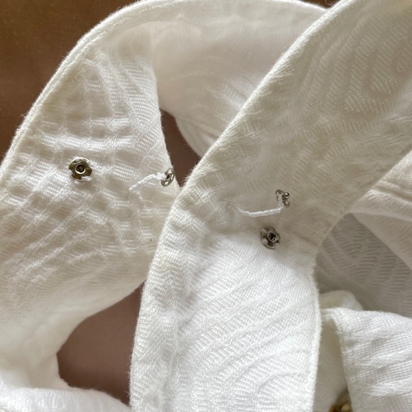 Bethany Bright White with Gold Details Halter Dress Size 12 - Picture 9 of 9